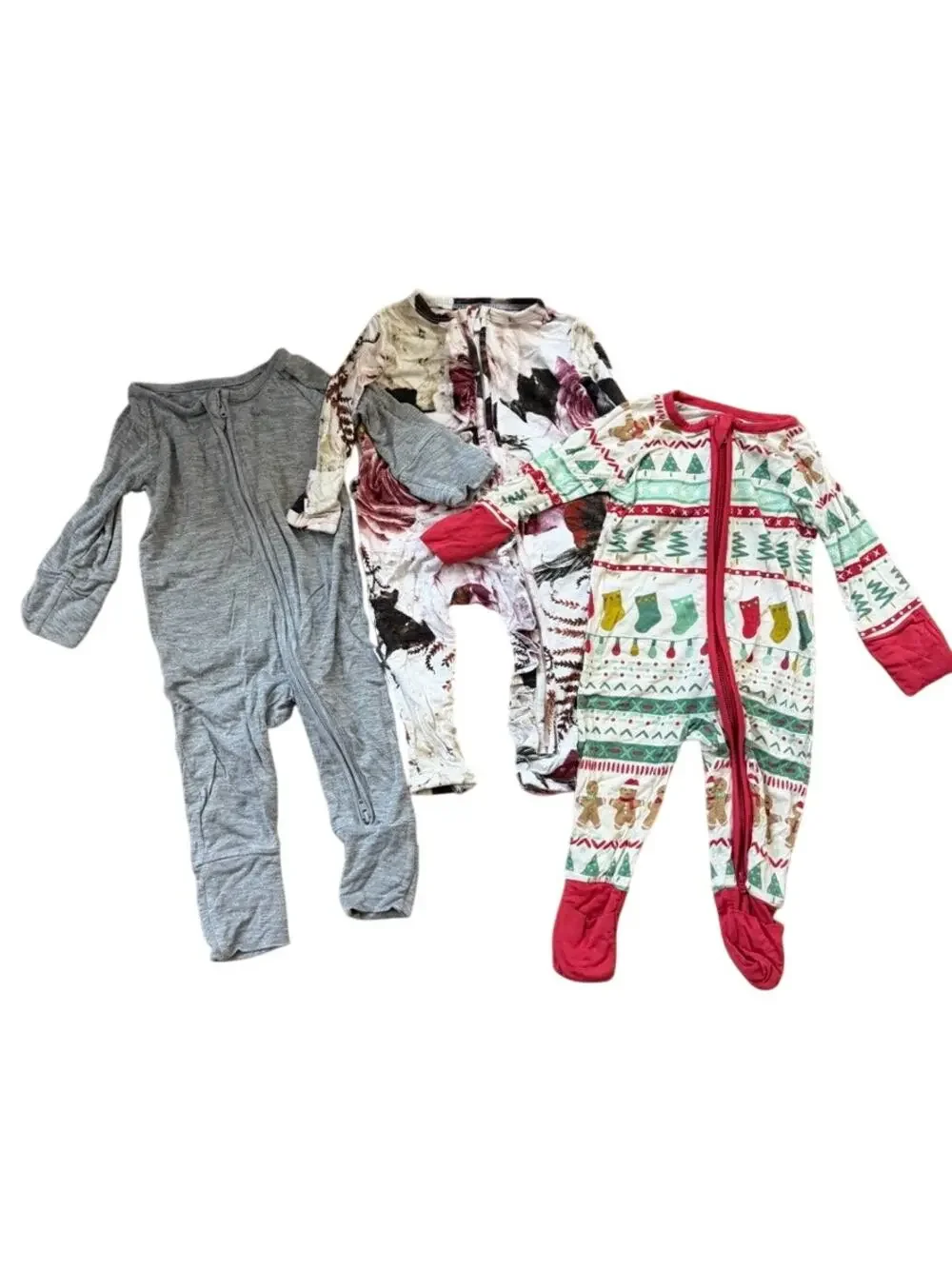 Little Sleepies Posh Peanut Newborn One Pieces Lot of 3 Bamboo